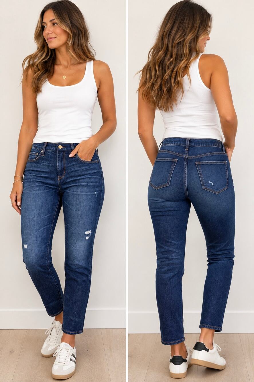 GAP 1969 Marengo Wash Sexy Boyfriend Relaxed Fit Mid Rise Jeans Size 26 Regular